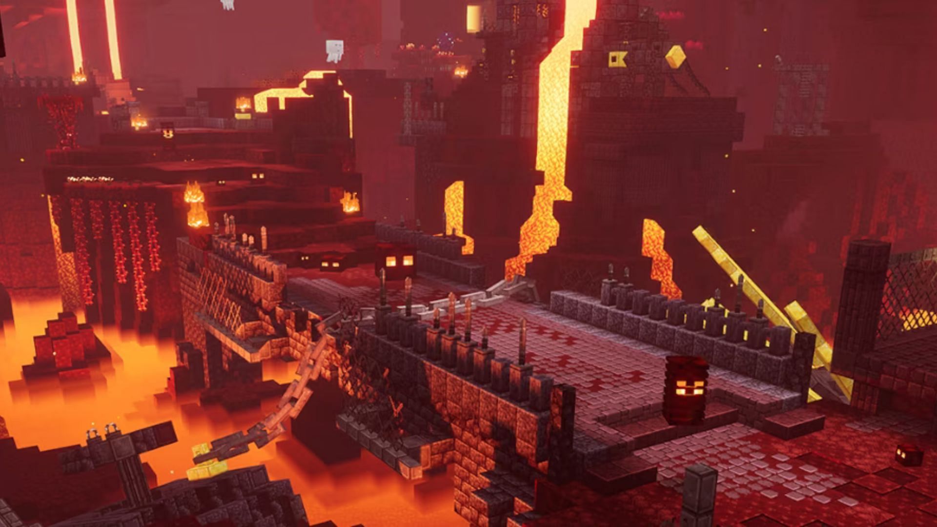 Le Nether n'a pas toujours été un gouffre enflammé (Image via Mojang Studios)