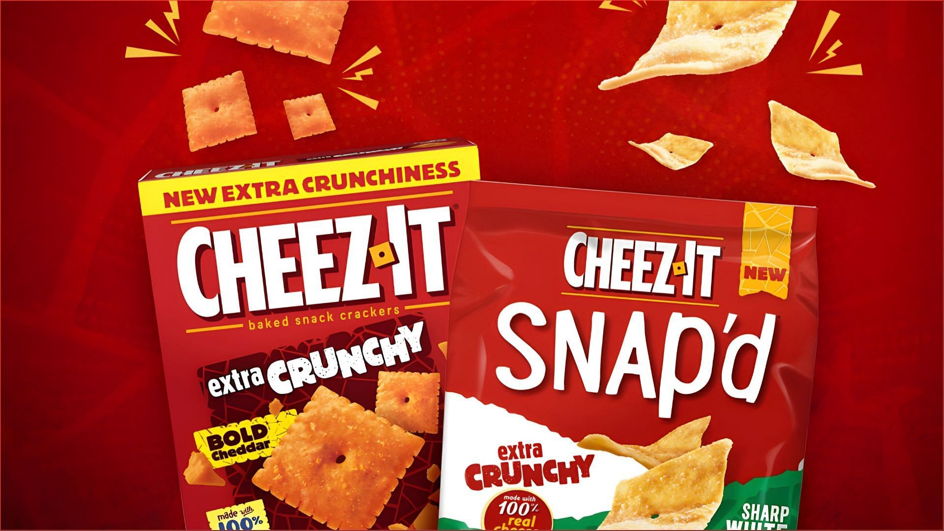 Cheeze-It Extra Crunchy snacks are made with real cheese (Image via Kellanova)