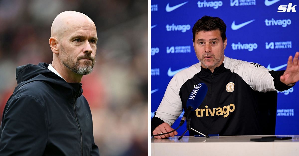 Manchester United boss Erik ten Hag (left) and Chelsea manager Mauricio Pochettino