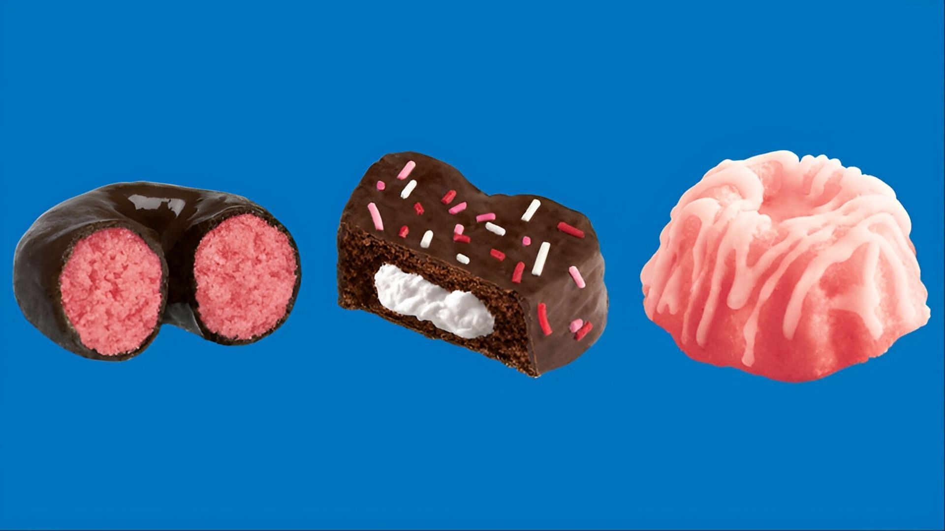 The new and returning Valentine&#039;s treats are available at retailers nationwide (Image via Hostess Cakes)