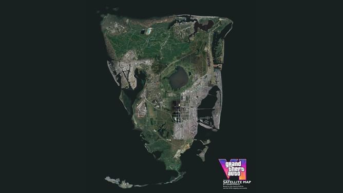 GTA 6 map's satellite view shows a glimpse of the possible Vice City layout of 2025