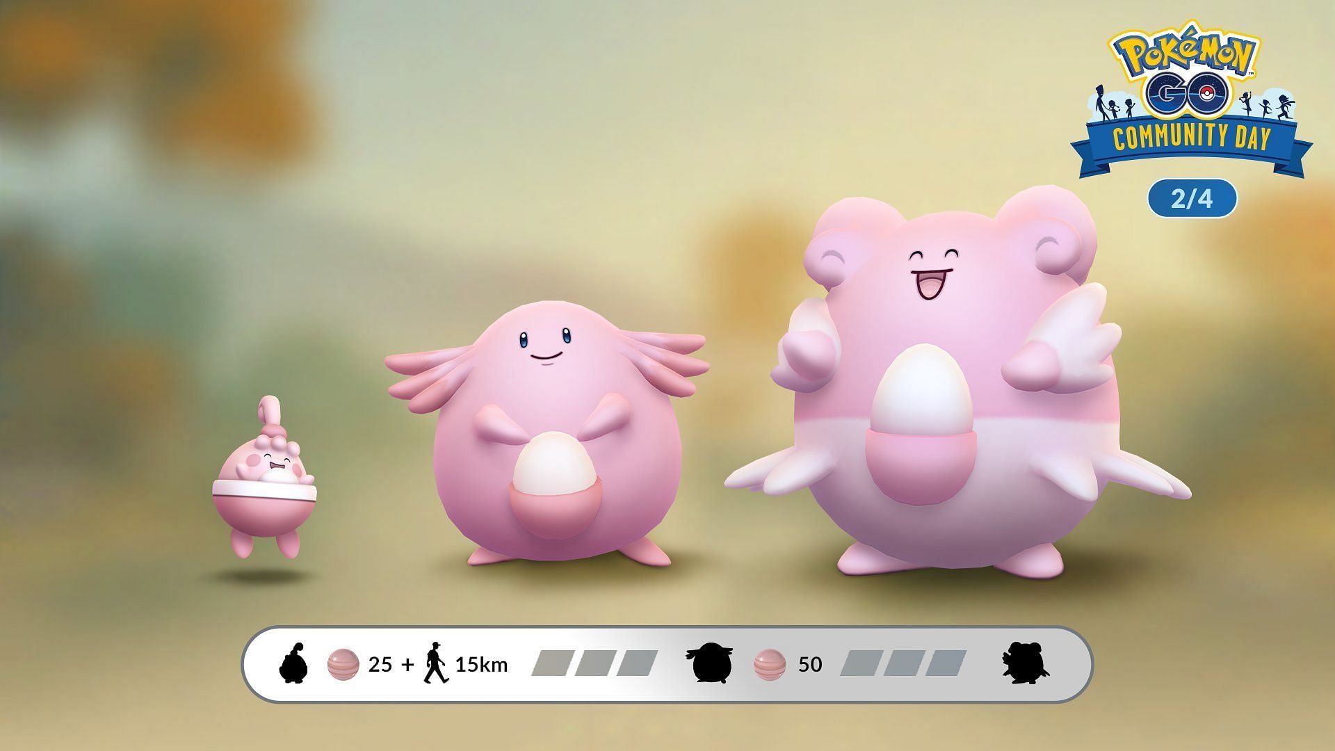 Blissey and its pre-evolutions (Image via TPC)