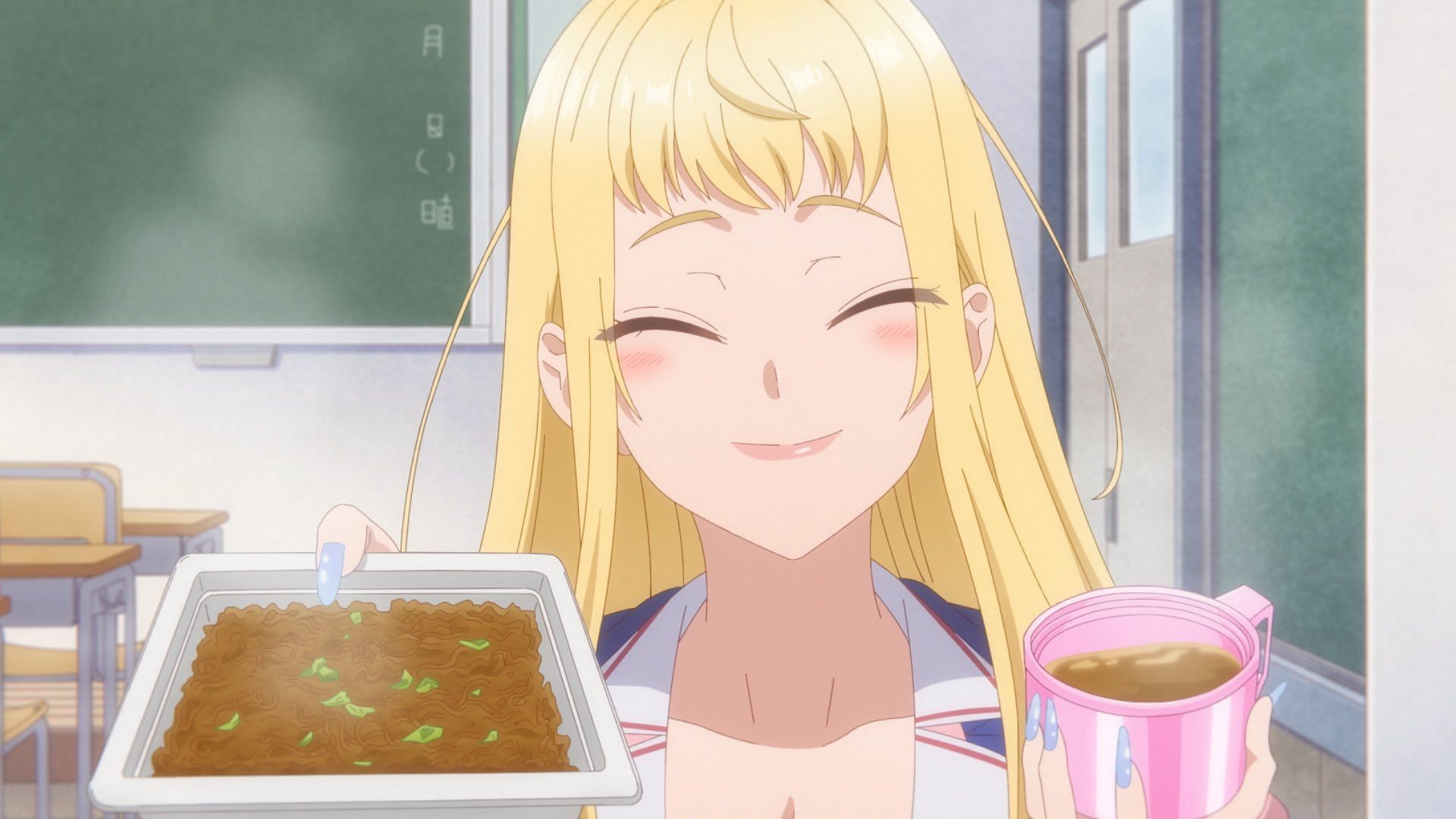 Minami gives Shiki cup noodles (Image via Silver Link and Blade)