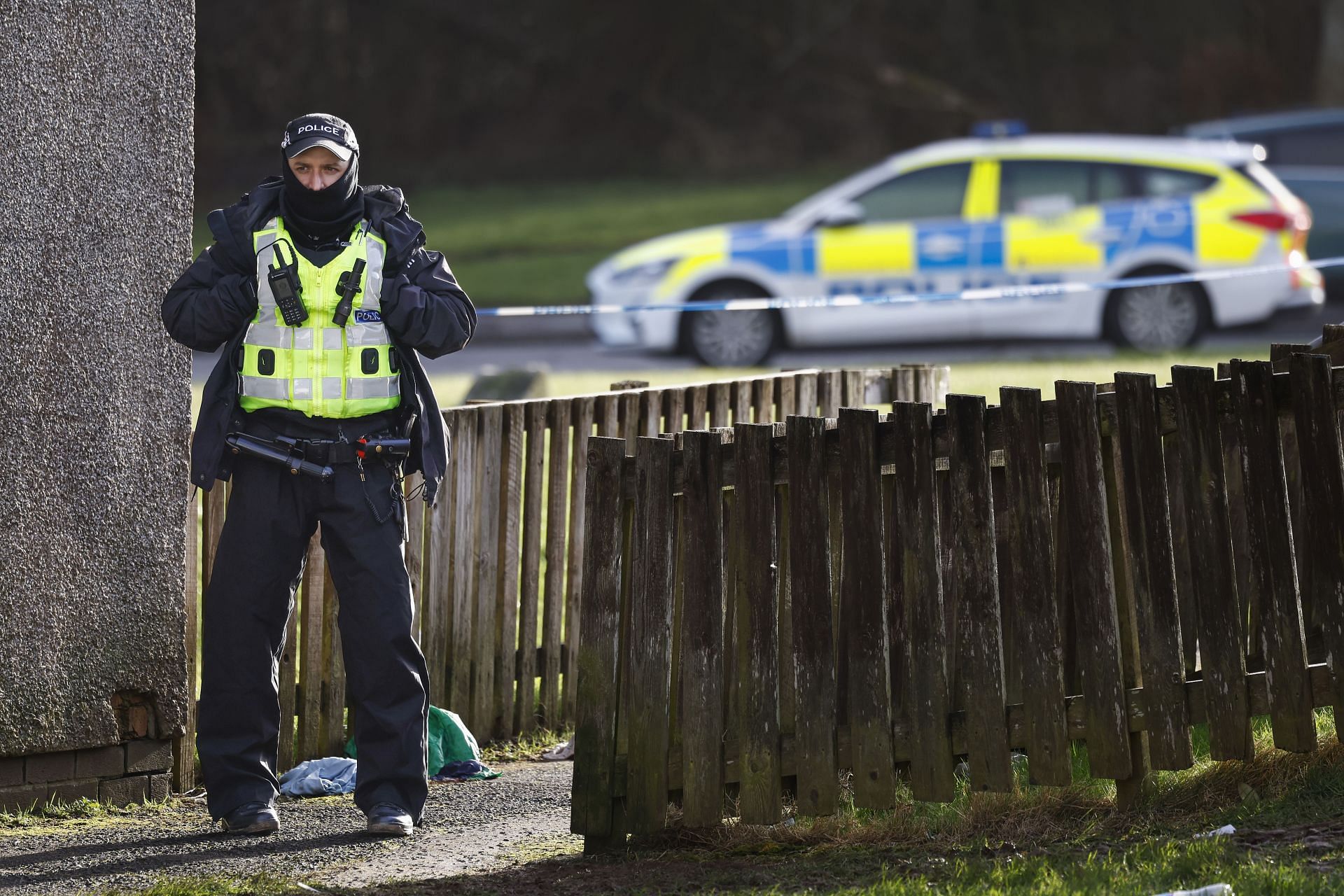 Police searching evidence of Tyler Donnelly&#039;s murder (Image via Getty/@Jeff J Mitchell)