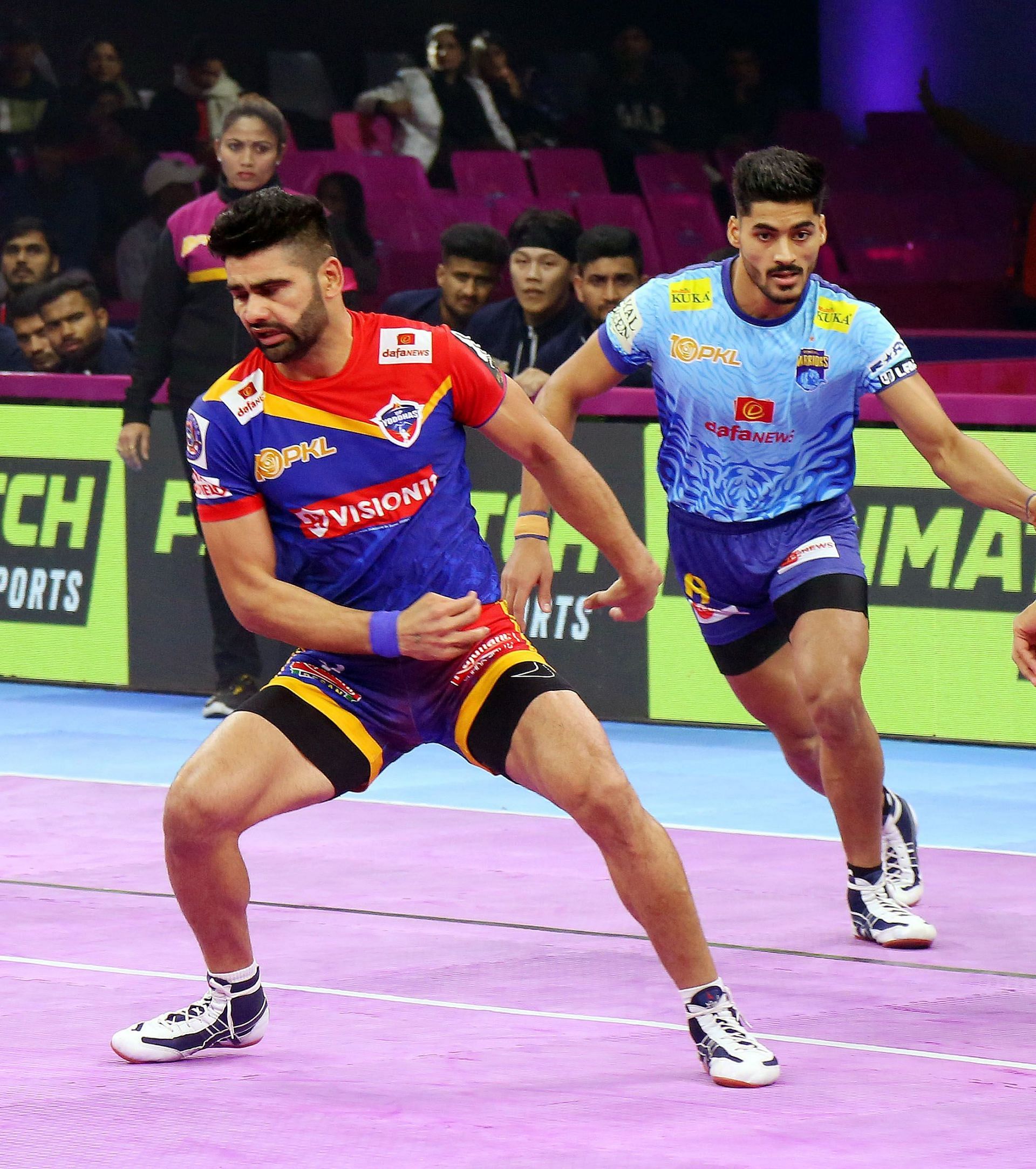 Pardeep Narwal in action (Credits: PKL)
