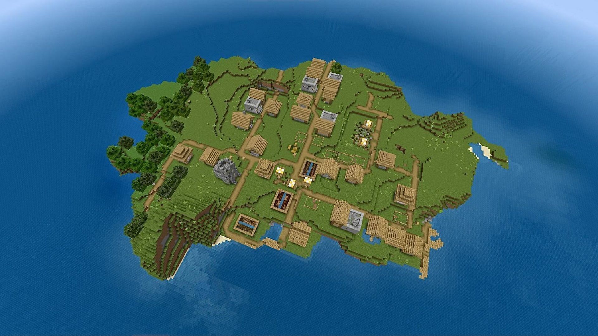 This Minecraft island seed looks great and should be nice in Survival Mode, too (Image via YourLocalKnight/Reddit)