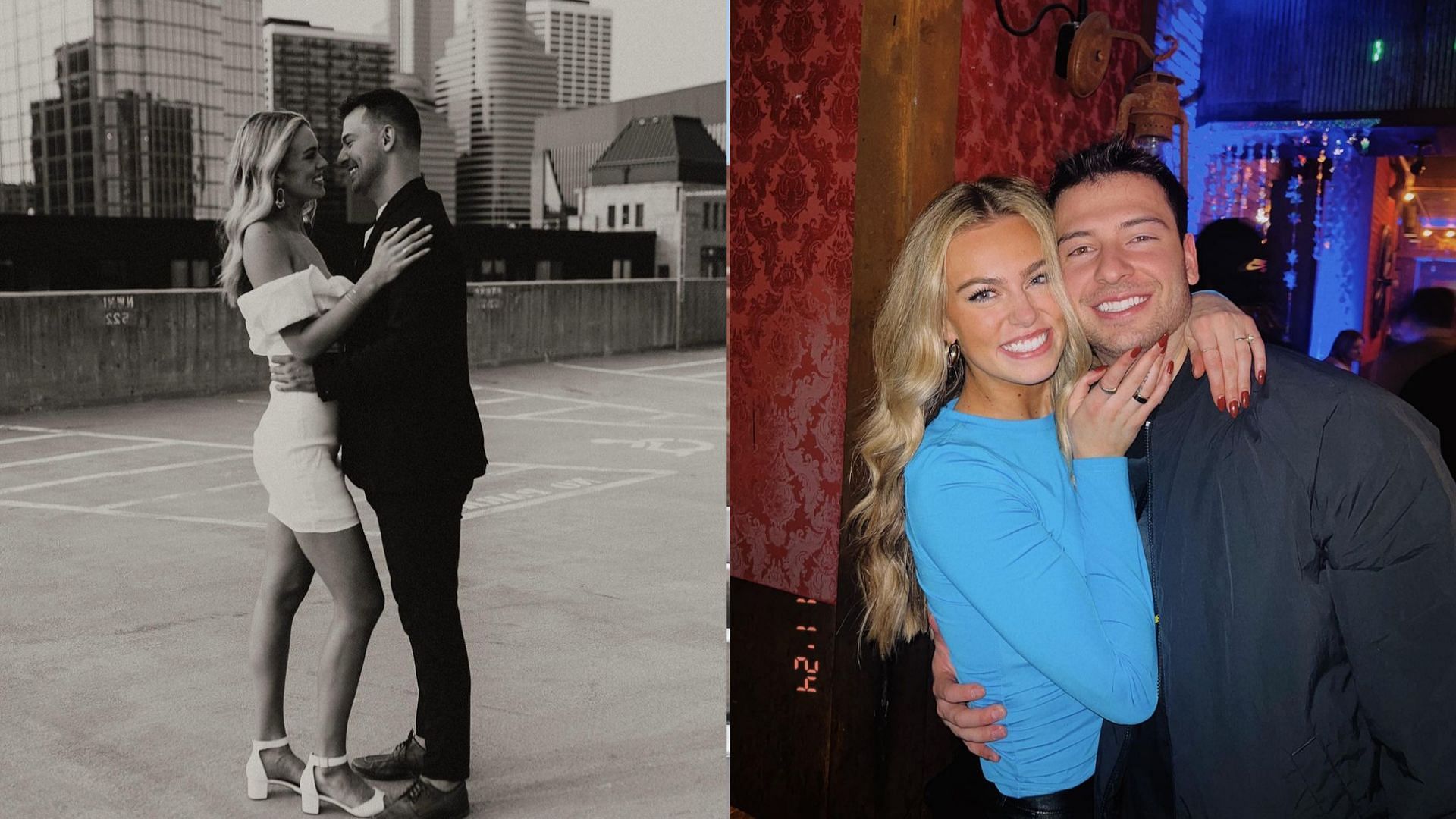 Oklahoma QB Cole Kramer and his fiance, Katie Miller 