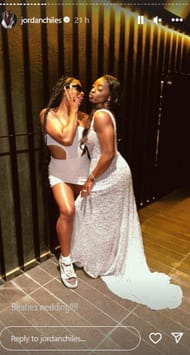 Screenshot of Jordan Chiles' Instagram story.