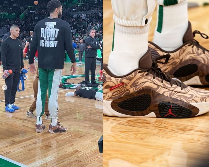 IN PHOTOS: Jayson Tatum debuts new Jumpman Tatum 2s colorway against Rockets