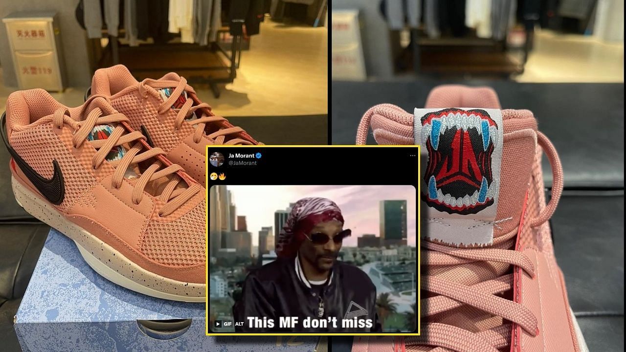 Ja Morant shares hilarious Snoop Dogg meme for Ja 1 &ldquo;Red Stardust&quot;(images via Instagram &amp; Twitter)