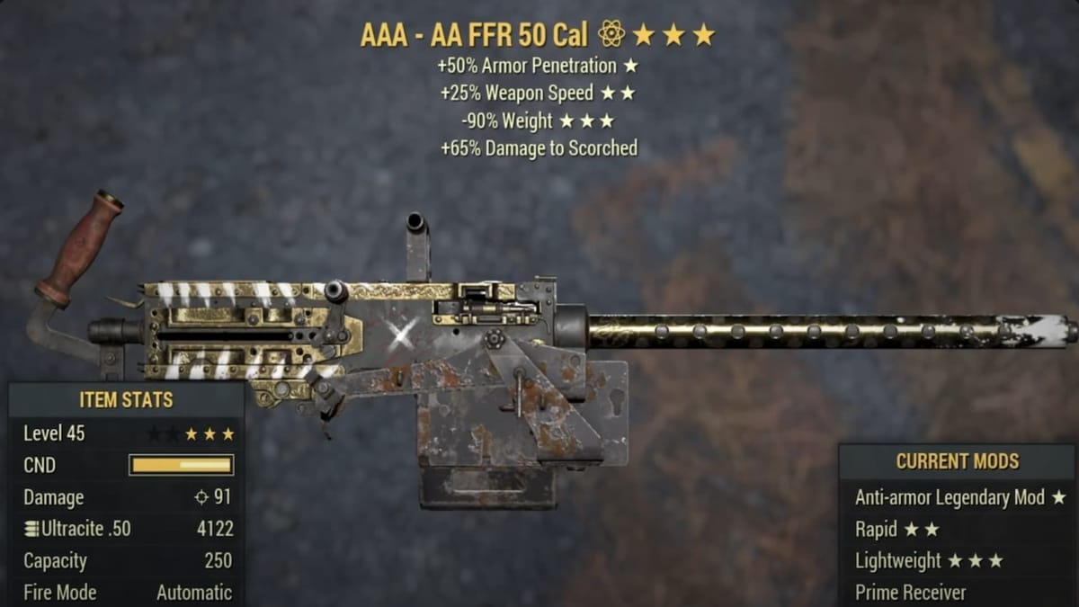 All Fallout 76 Legendary weapon effects, explained