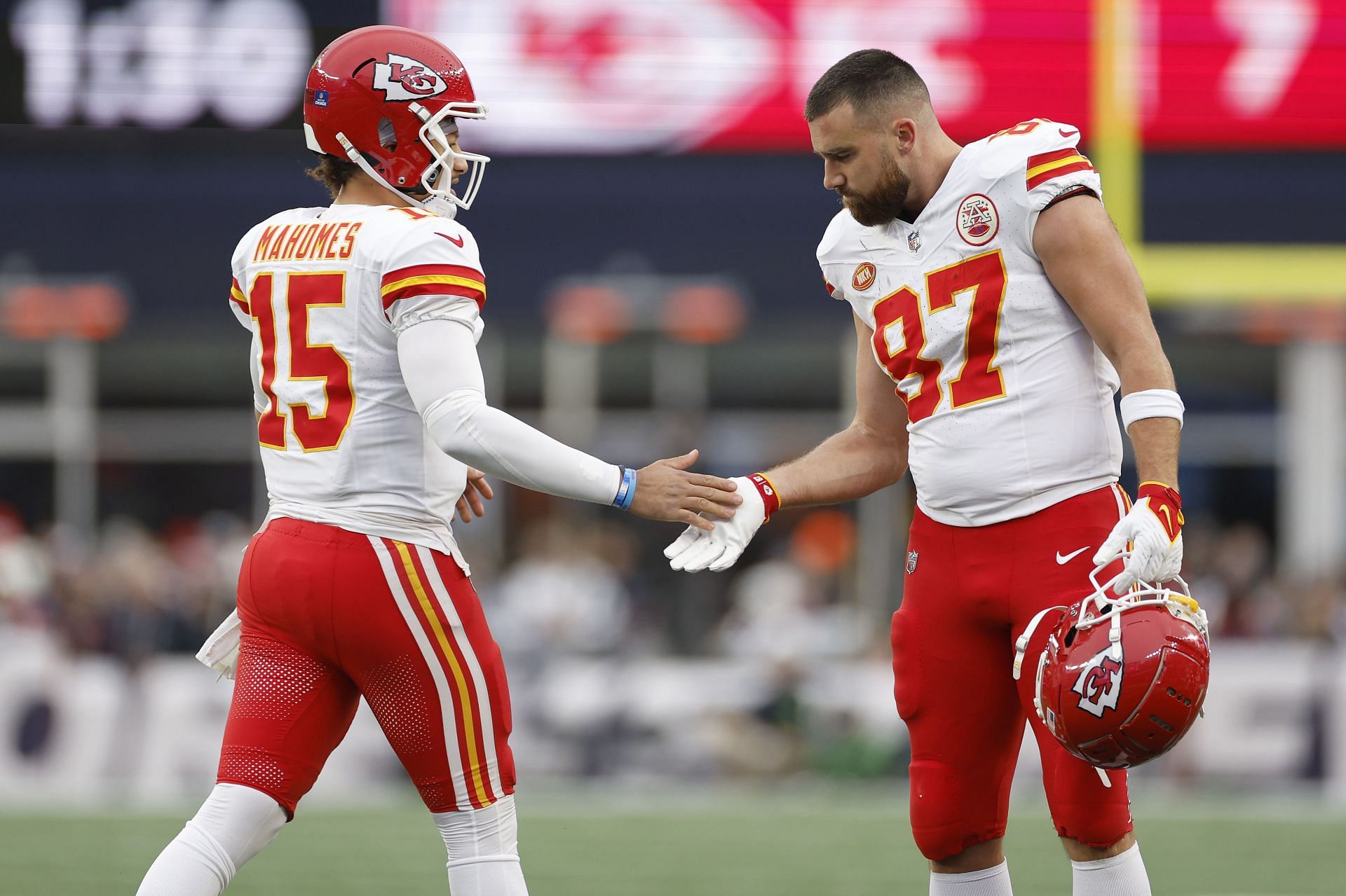 Patrick Mahomes and Travis Kelce