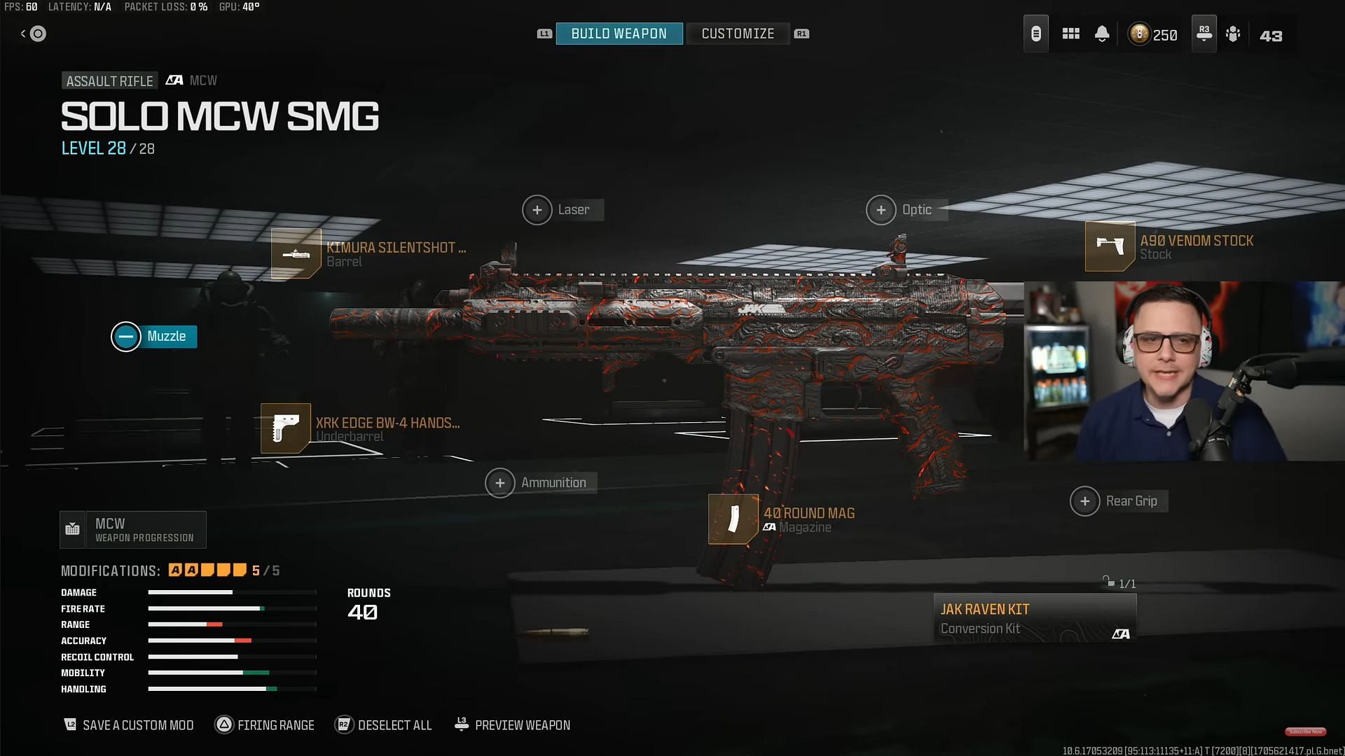 MCW loadout (Image via Activision and YouTube/JGOD)