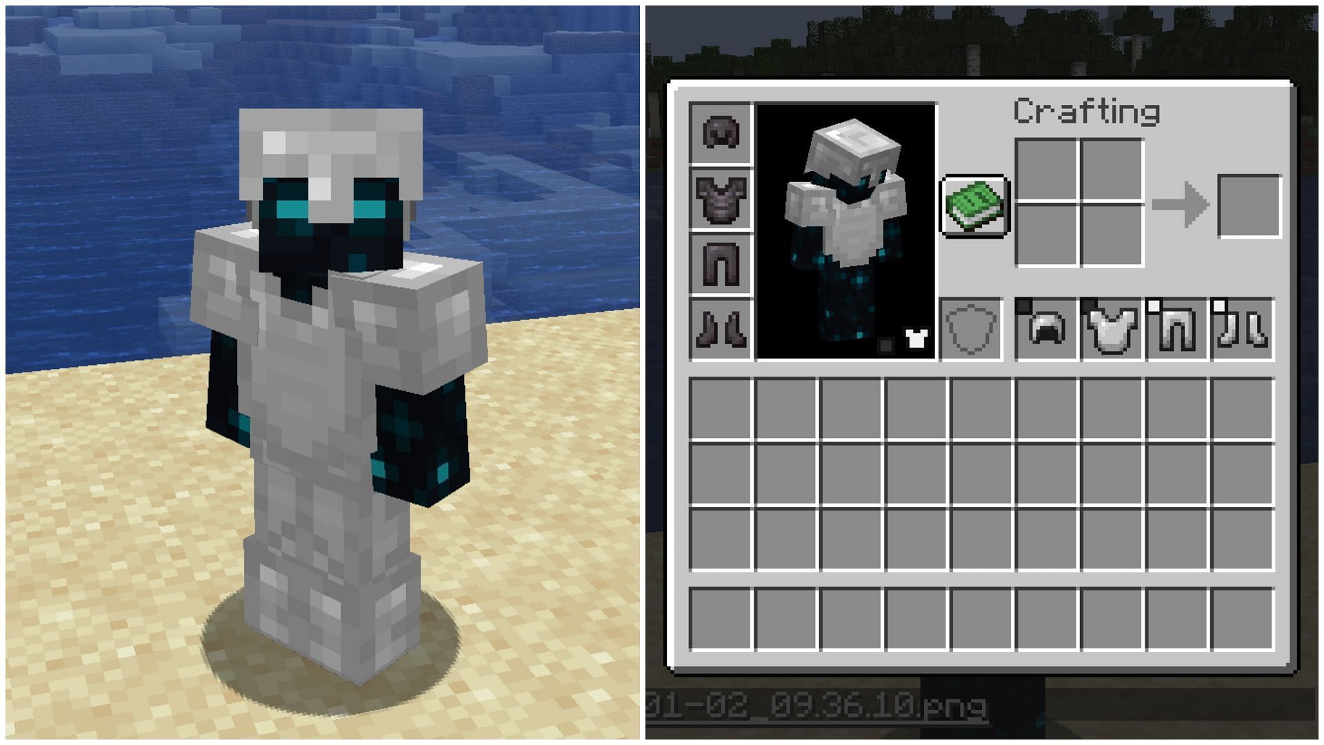 This mod lets you wear one armor for fuctionality and another for appearance (Image via Mojang)
