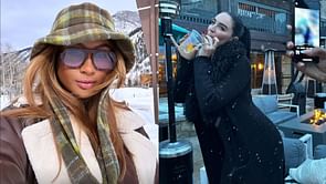 George Kittle's wife Claire and Travis Kelce's ex Kayla Nicole link up for snowy Colorado adventure
