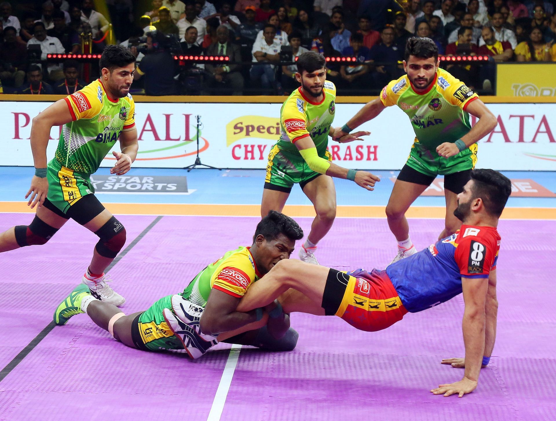 Patna Pirates holds the record of scoring the most tackle points in PKL