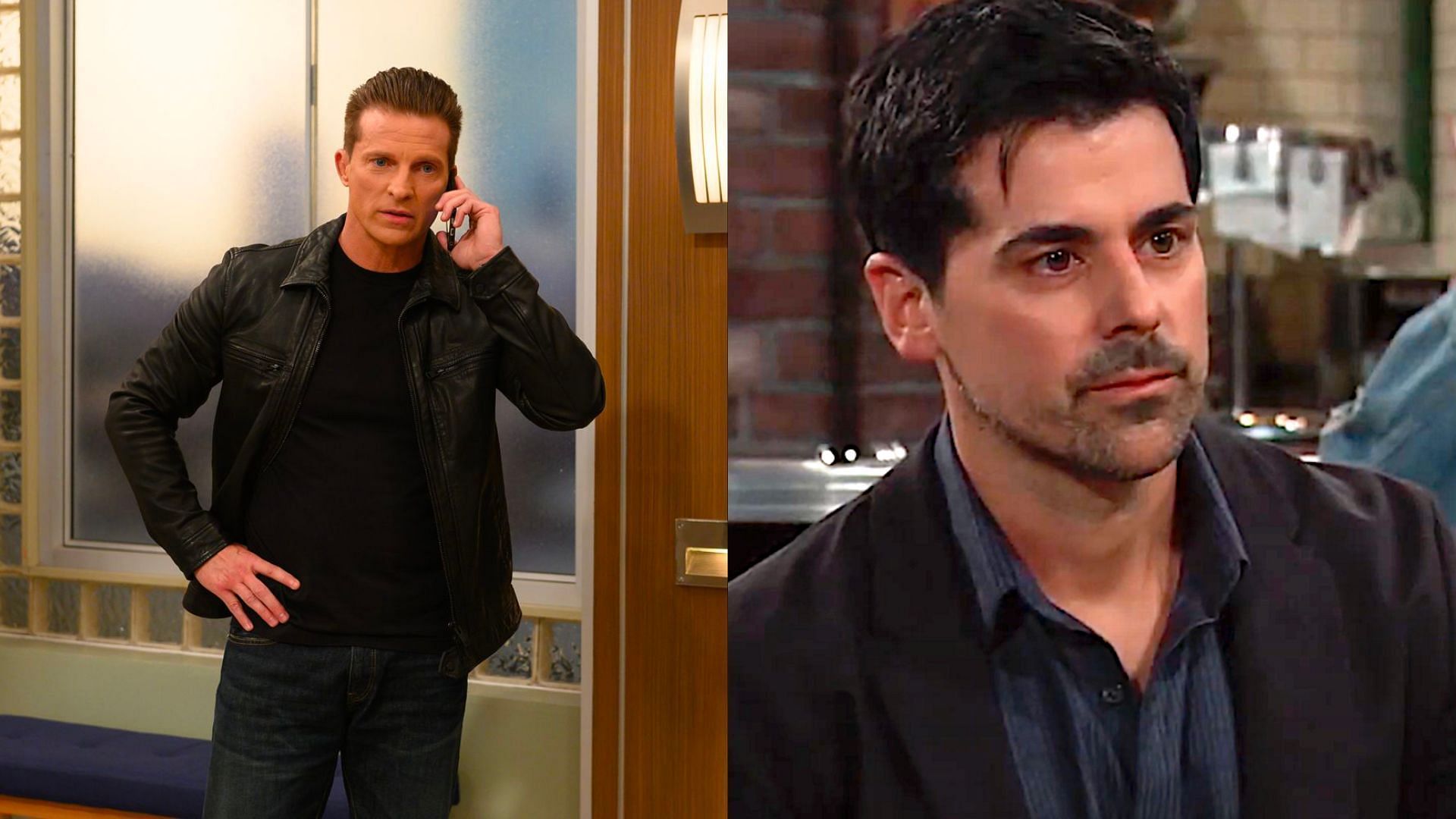 (L) Steve Burton and (R) Adam Huss have rejoined the General Hospital cast in 2024 (Images via ABC)