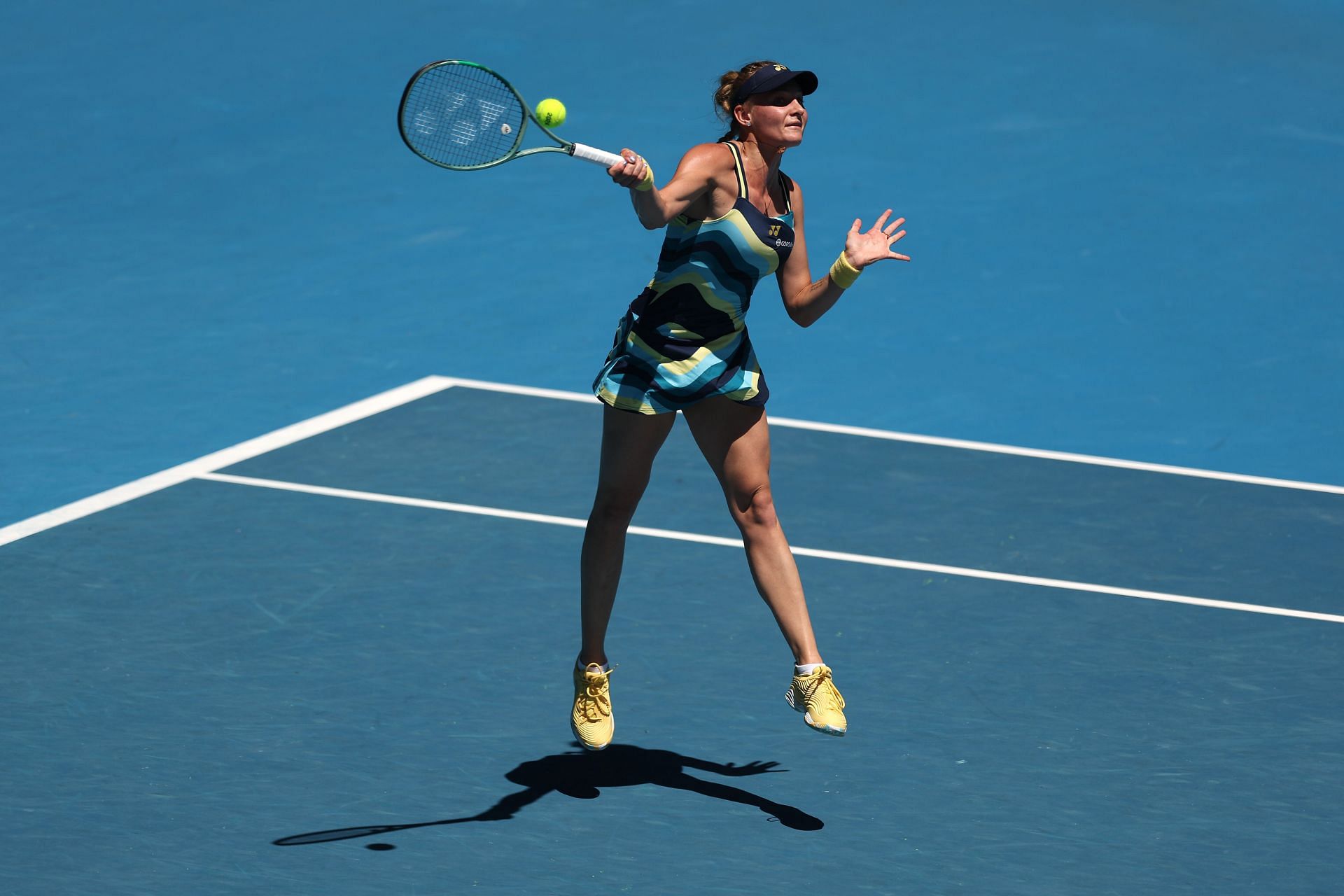 Dayana Yastremska in action at the Australian Open