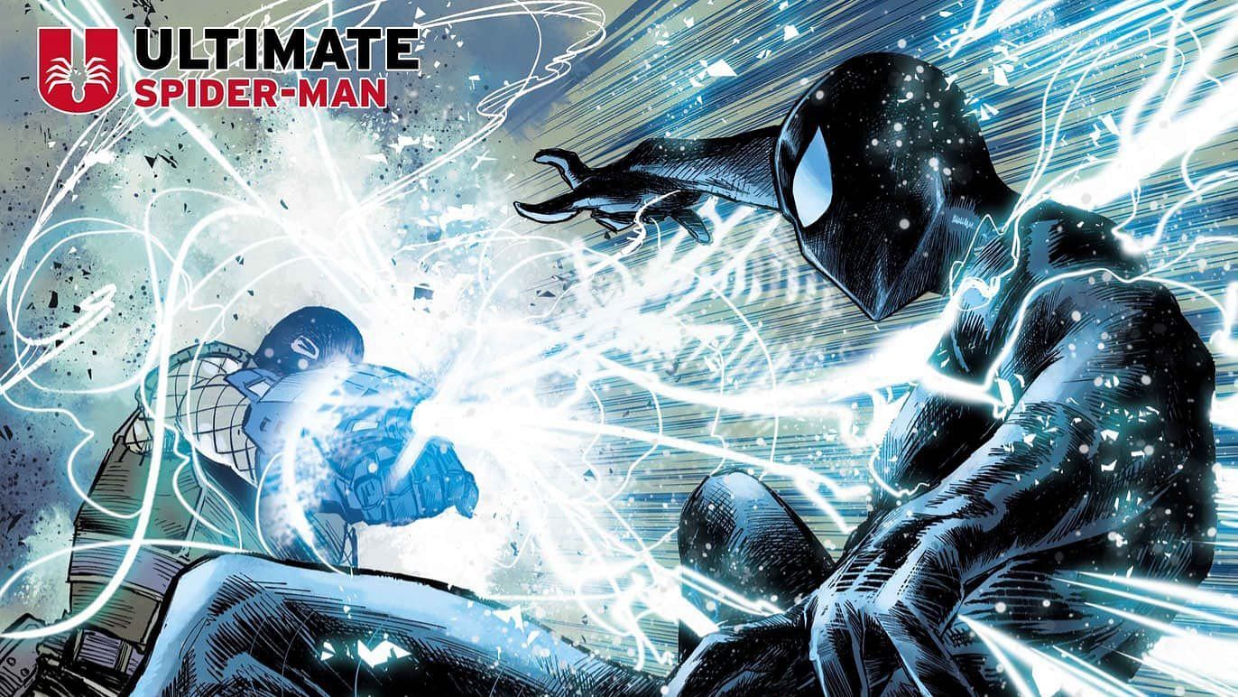 Spider-Man battles in the shocker in Ultimate Spider-Man #2 (Image via Marvel Comics)