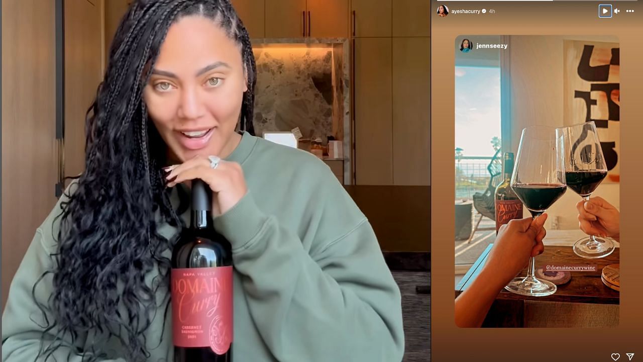 In Photos Steph Currys Wife Ayesha Curry Flaunts Her Limited Edition 100 Domaine Curry Wine 