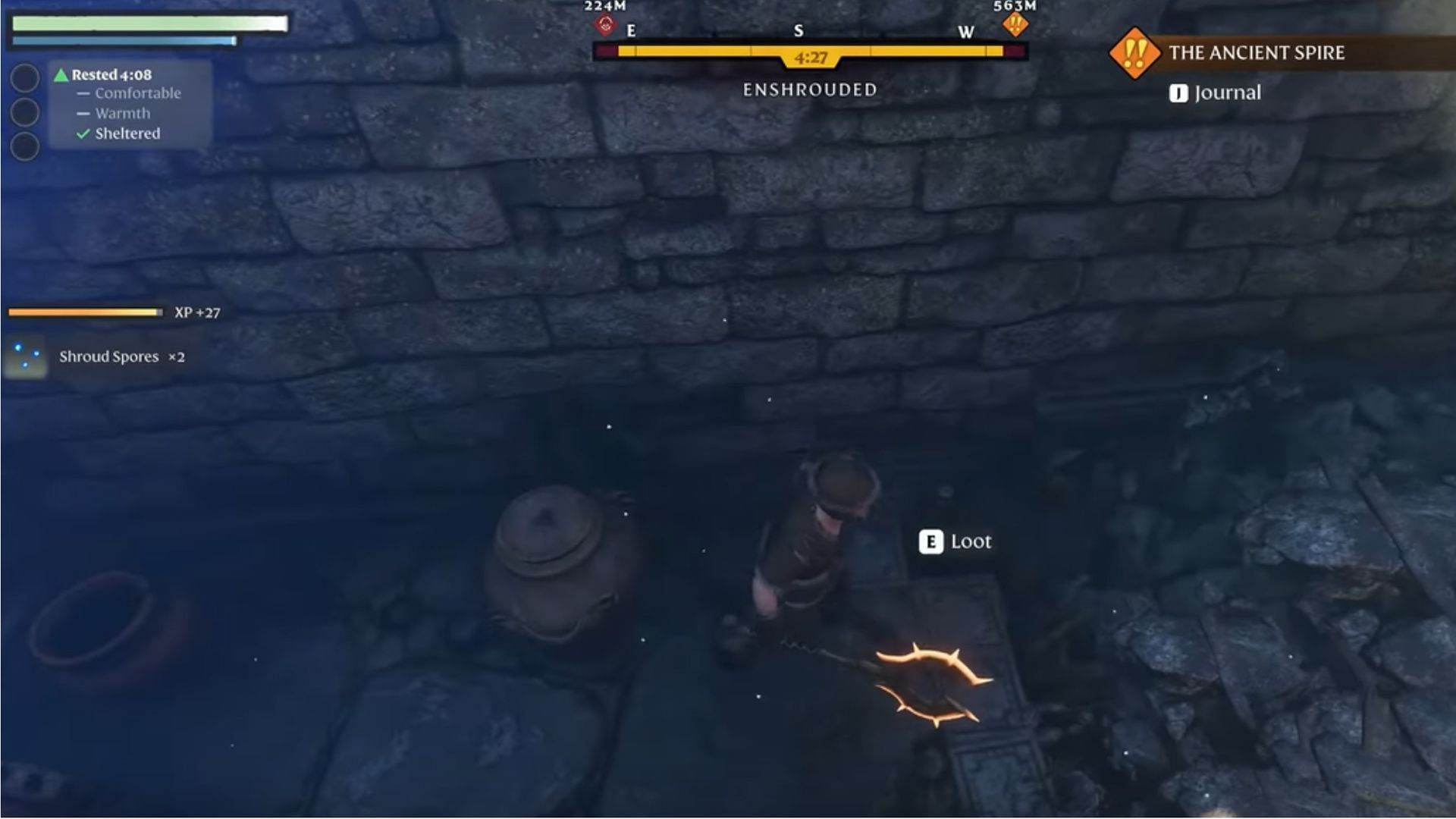 Shroud Spores can be found in the Shroud area (Image via YouTube/GhostArrow)