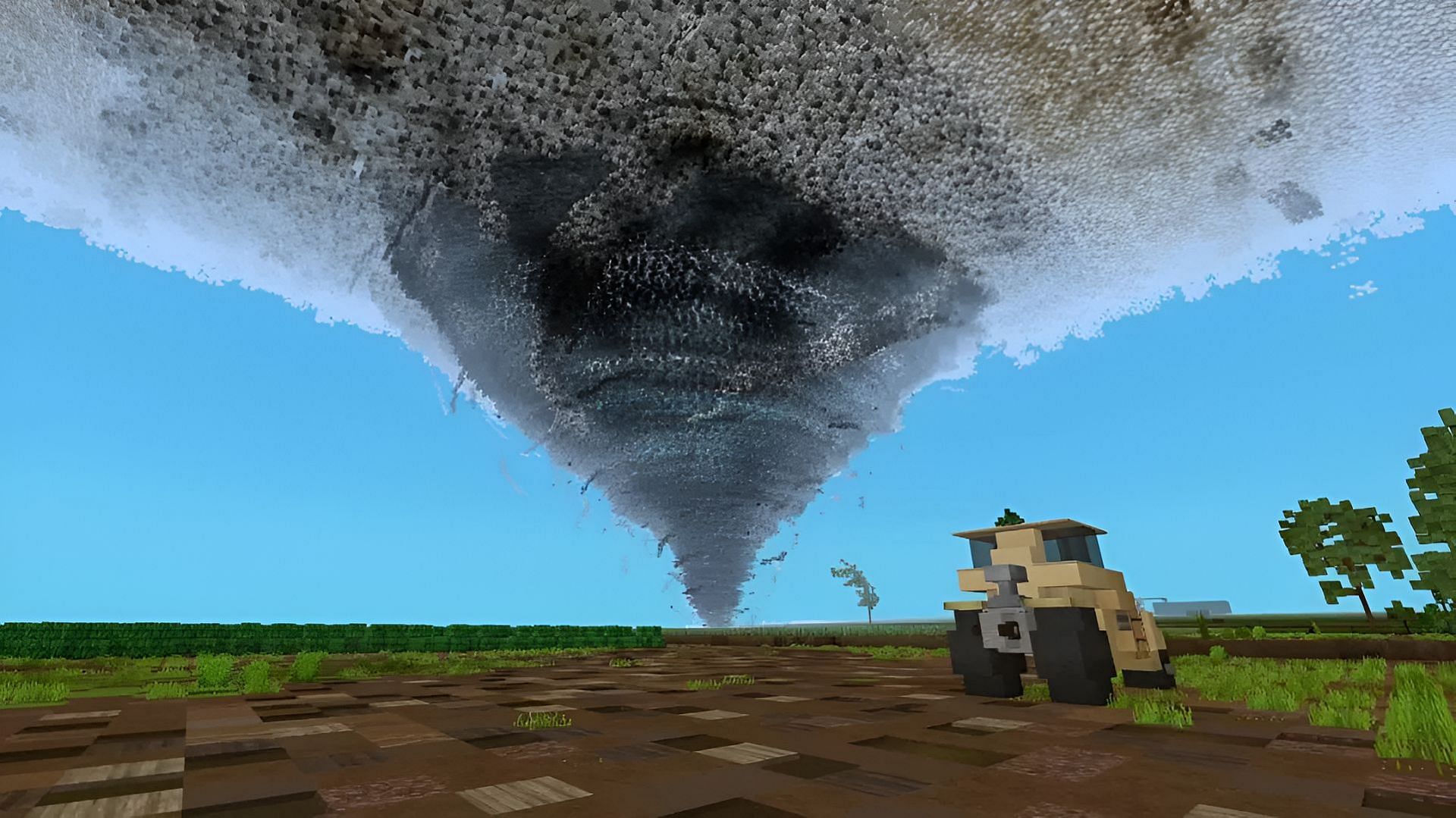 A massive tornado build was recently shared on the Minecraft subreddit.