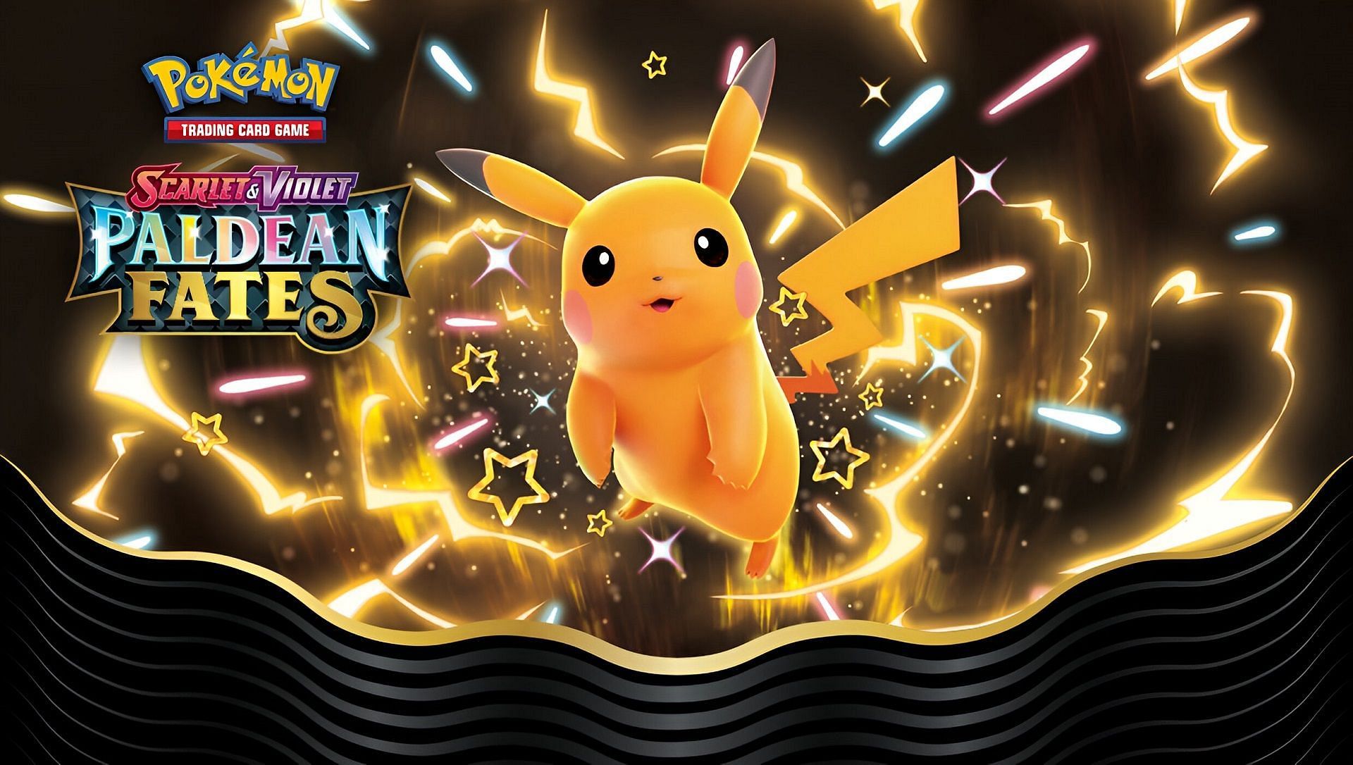 Shiny Pikachu is one of many shiny cards featured in the Pokemon TCG&#039;s Paldean Fates expansion (Image via The Pokemon Company)