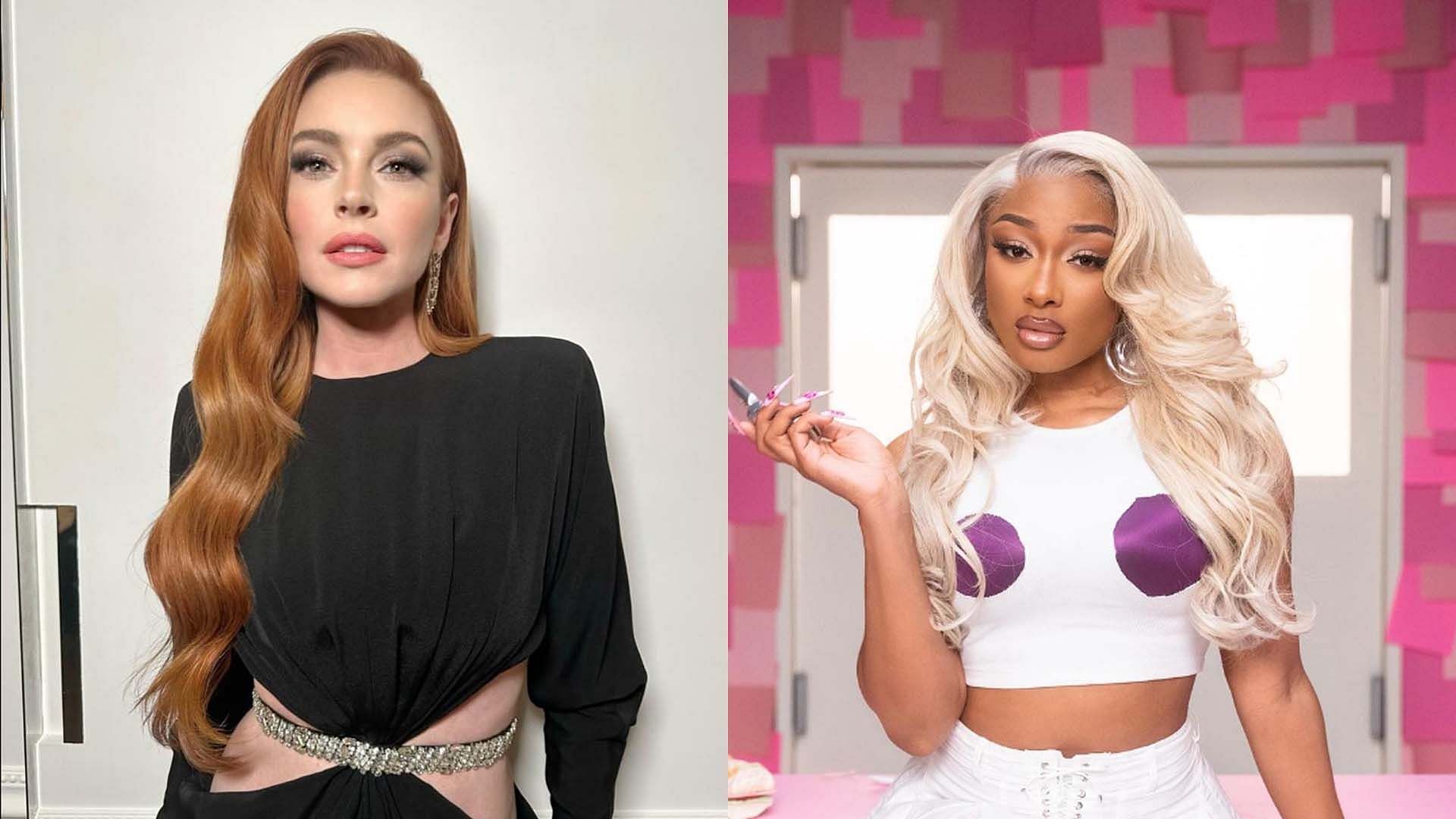 As per reps Lohan &quot;hurt&quot; over Megan Thee Stallion dialogue in Mean Girls (Image via Instagram/ @theestallion, @lindsaylohan)