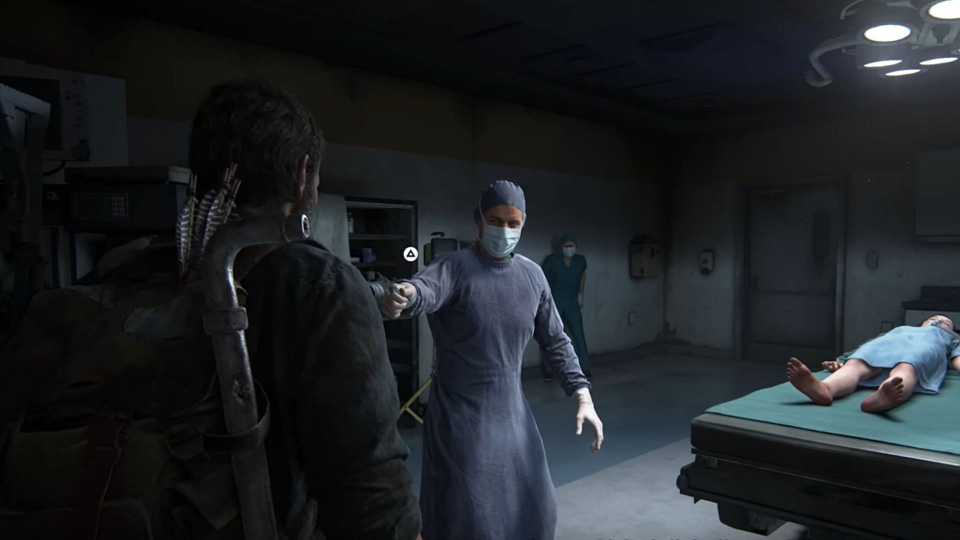 Joel storms into the operating room in The Last of Us (Image via Sony Interactive Entertainment)