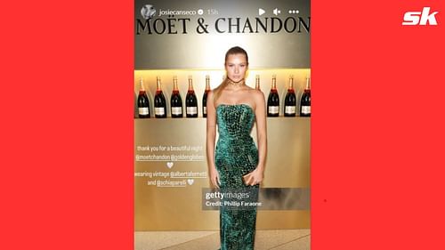 Josie Canseco dazzled in a spectacular green dress from Alberta Ferreti