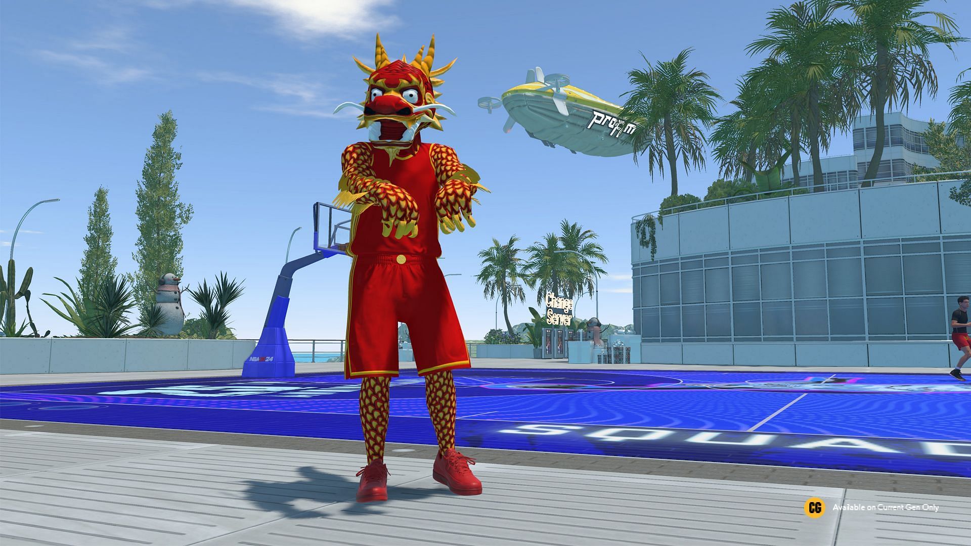 The Dragon Mascot outfit will be available in MyCareer mode (Image via 2K Games)