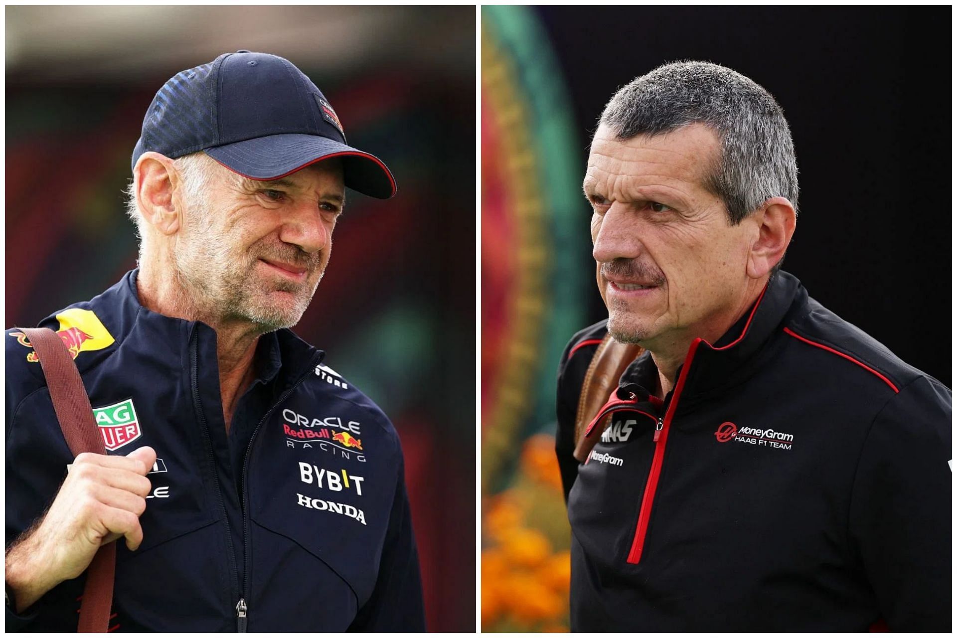 Adrian Newey (L) and Guenther Steiner (R) (Images via Getty Library)