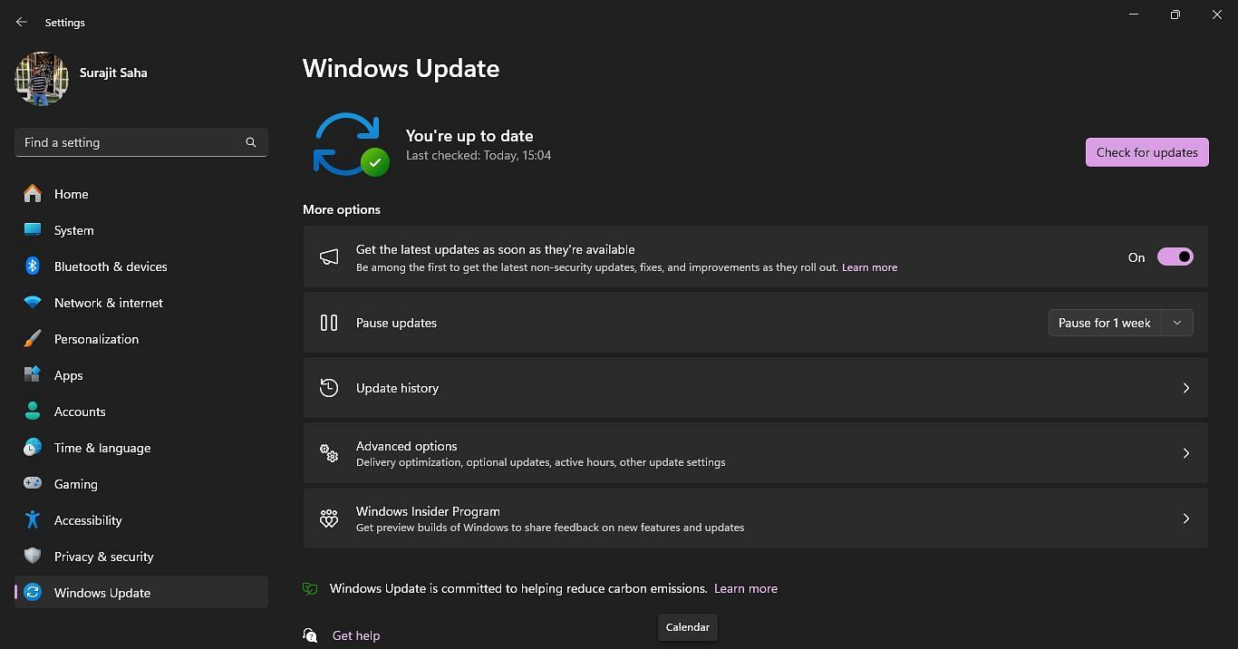 Windows automatic updates setup (Image via Sportskeeda)