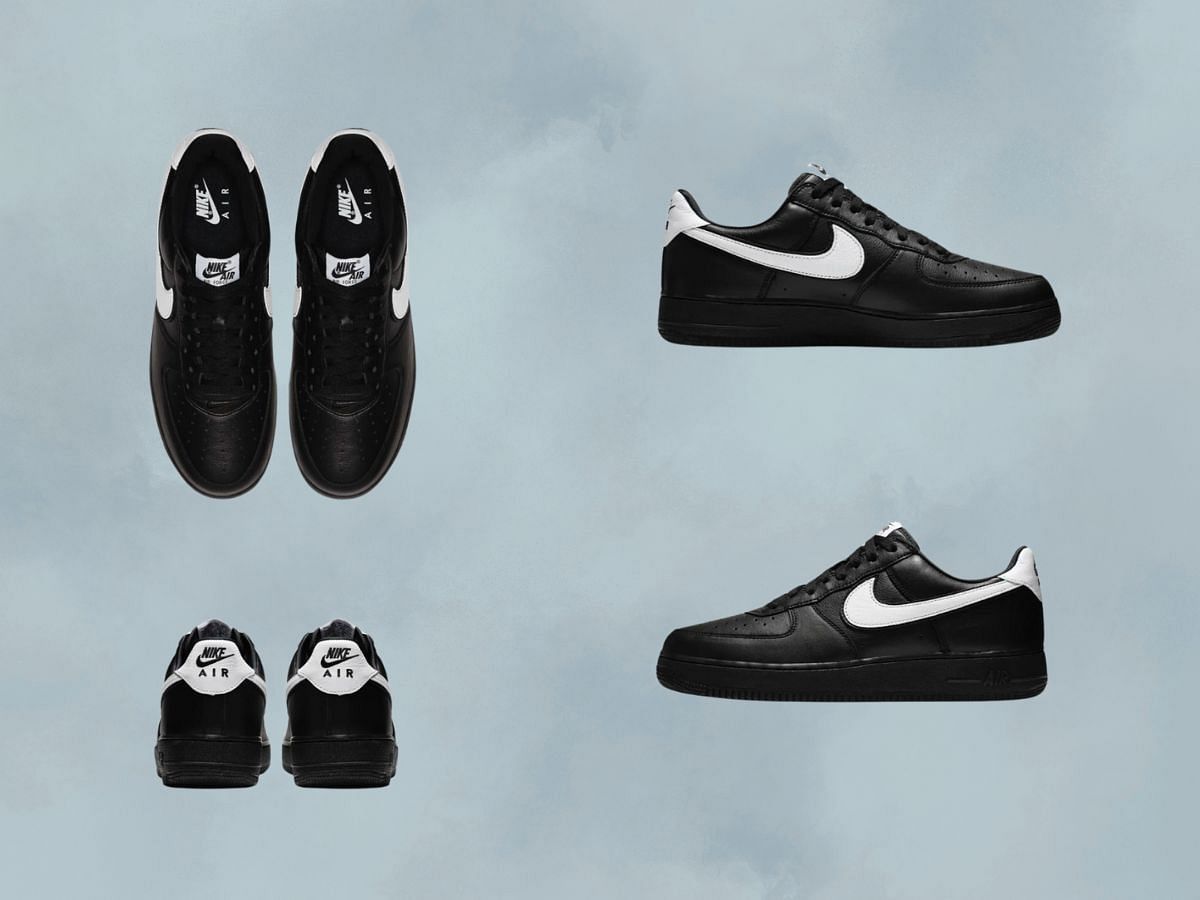 black white: Nike Air Force 1 Low “Black/White” shoes (2024