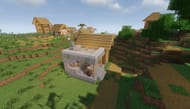 Spawn at village (Image via Mojang Studios)