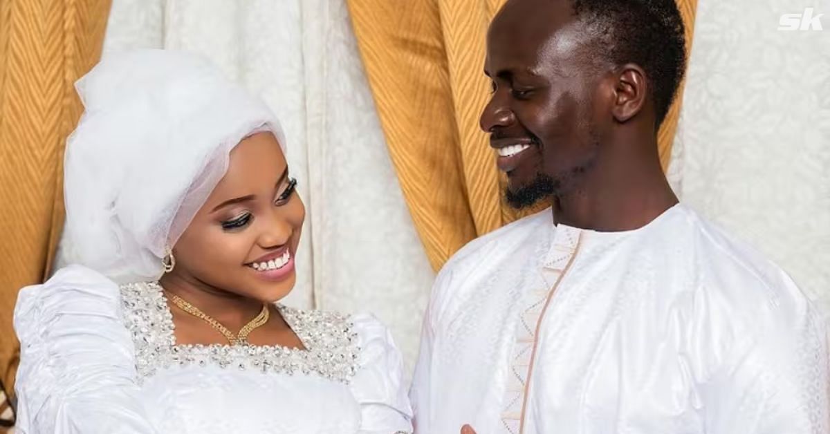 Sadio Mane with his wife Aisha Tamba