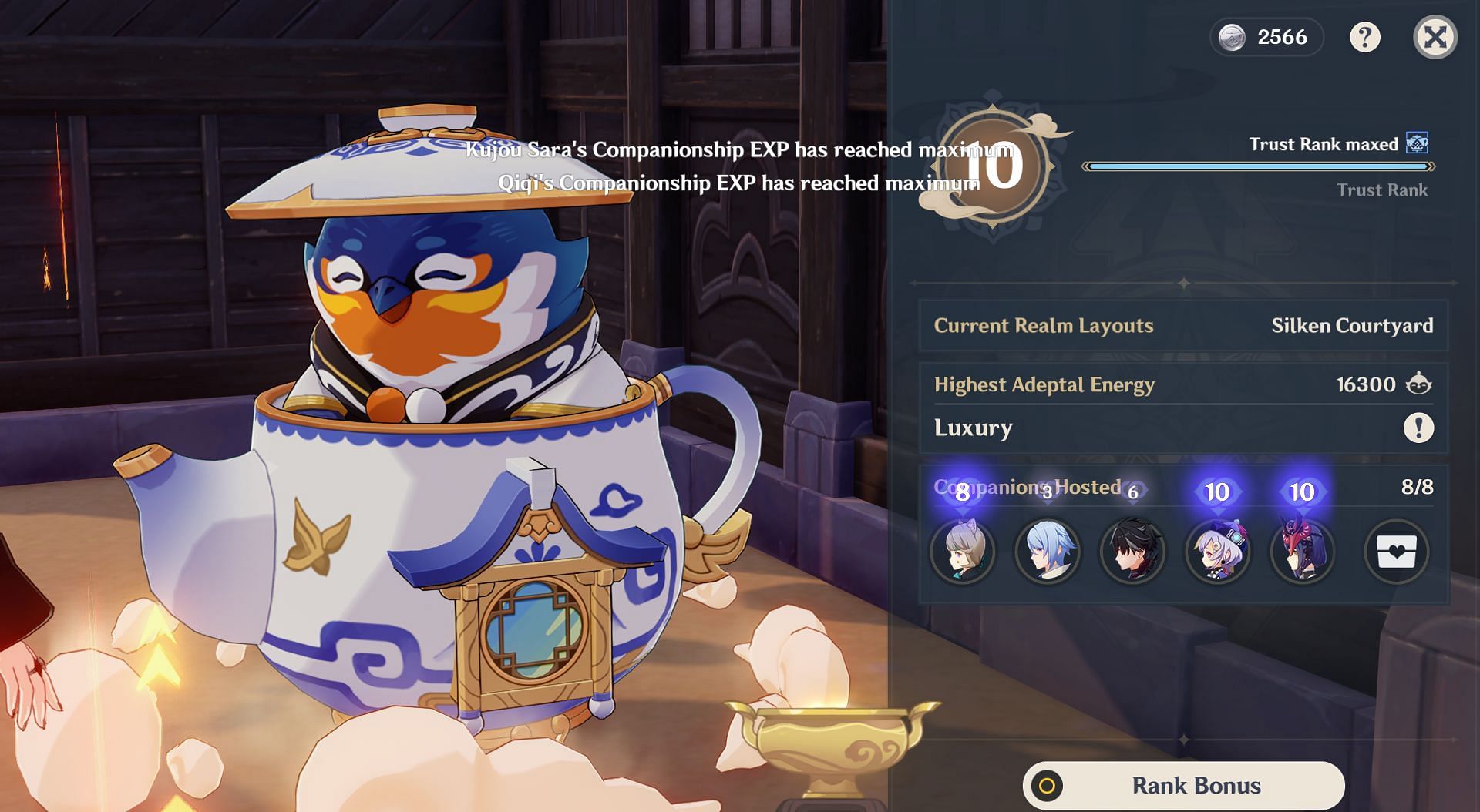 Invite characters inside the Serenitea Pot (Image via HoYoverse)