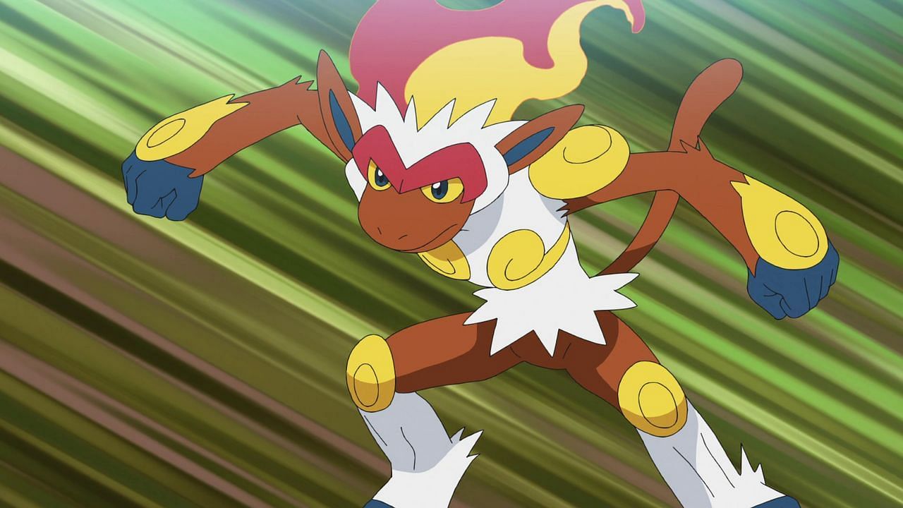 Infernape, as seen in the anime (Image via The Pokemon Company)