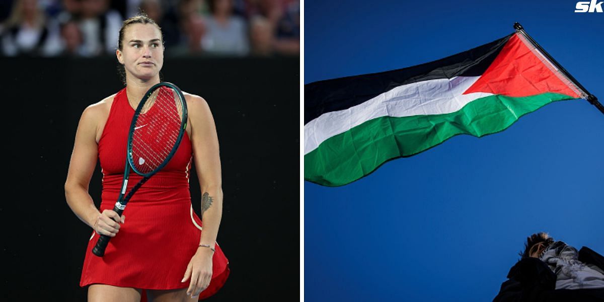 Aryna Sabalenka-Zheng Qinwen Australian Open final being interrupted by pro-Palestine protestors