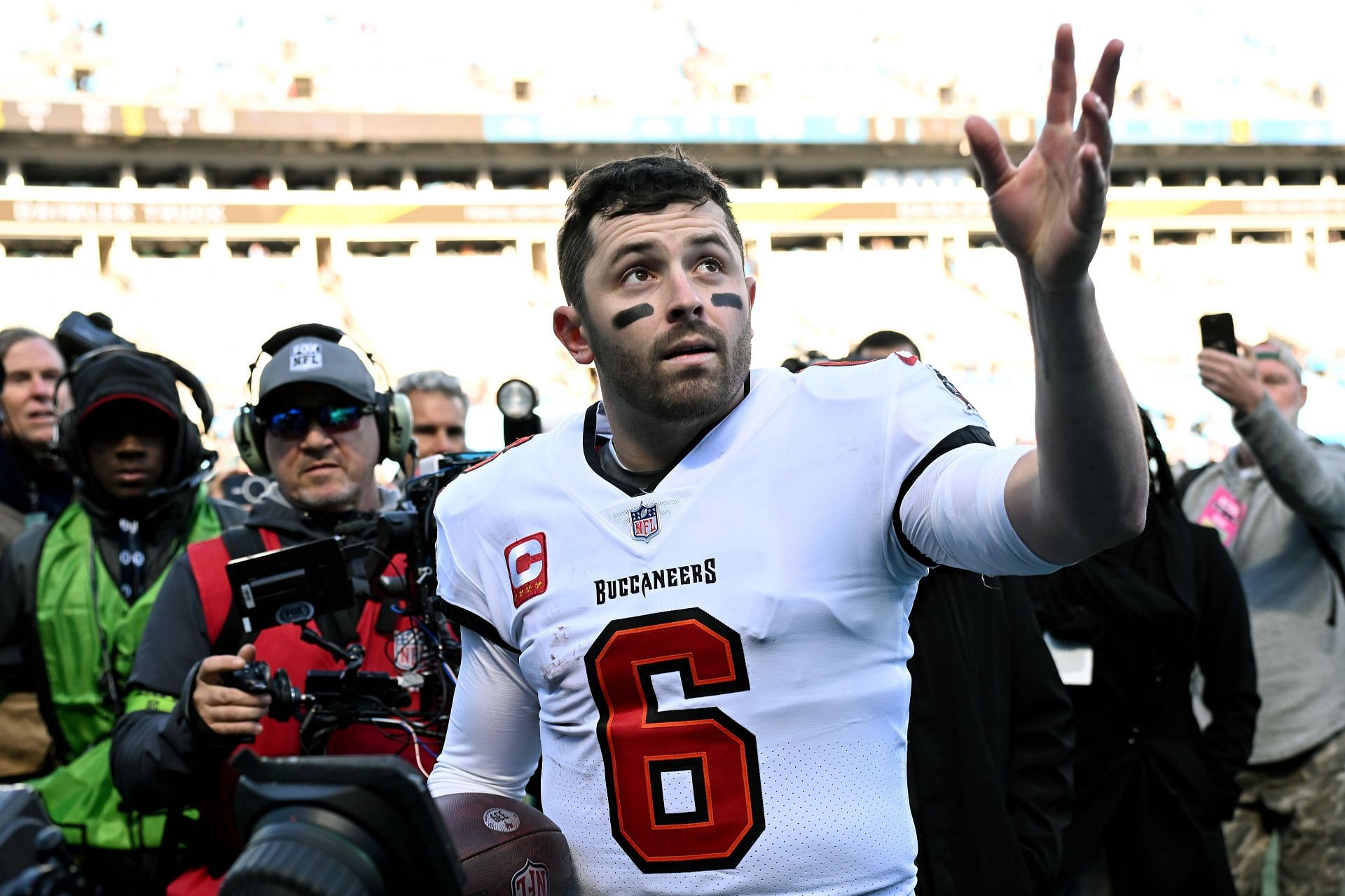 Baker Mayfield during Tampa Bay Buccaneers v Carolina Panthers