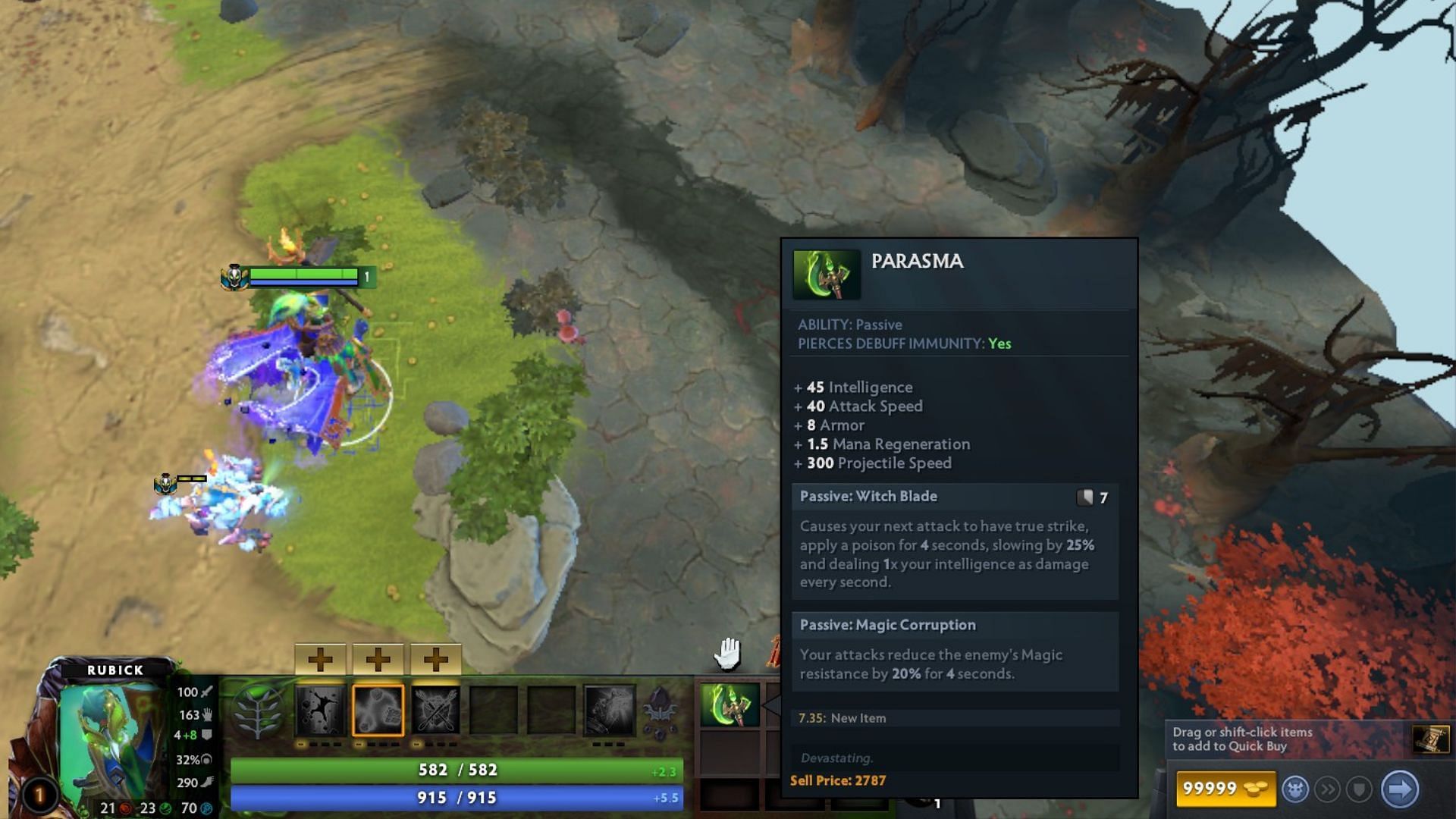 Parasma&#039;s in-game UI (Image via Steam Screenshot/Valve)