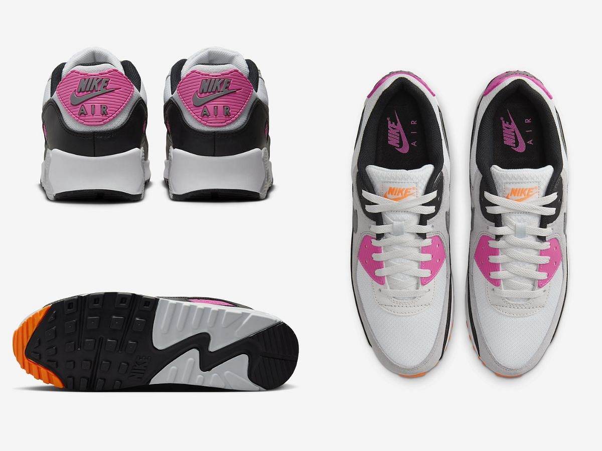 Nike Air Max 90 &ldquo;Pure Platinum/Alchemy Pink&rdquo; sneakers (Image via SBD)