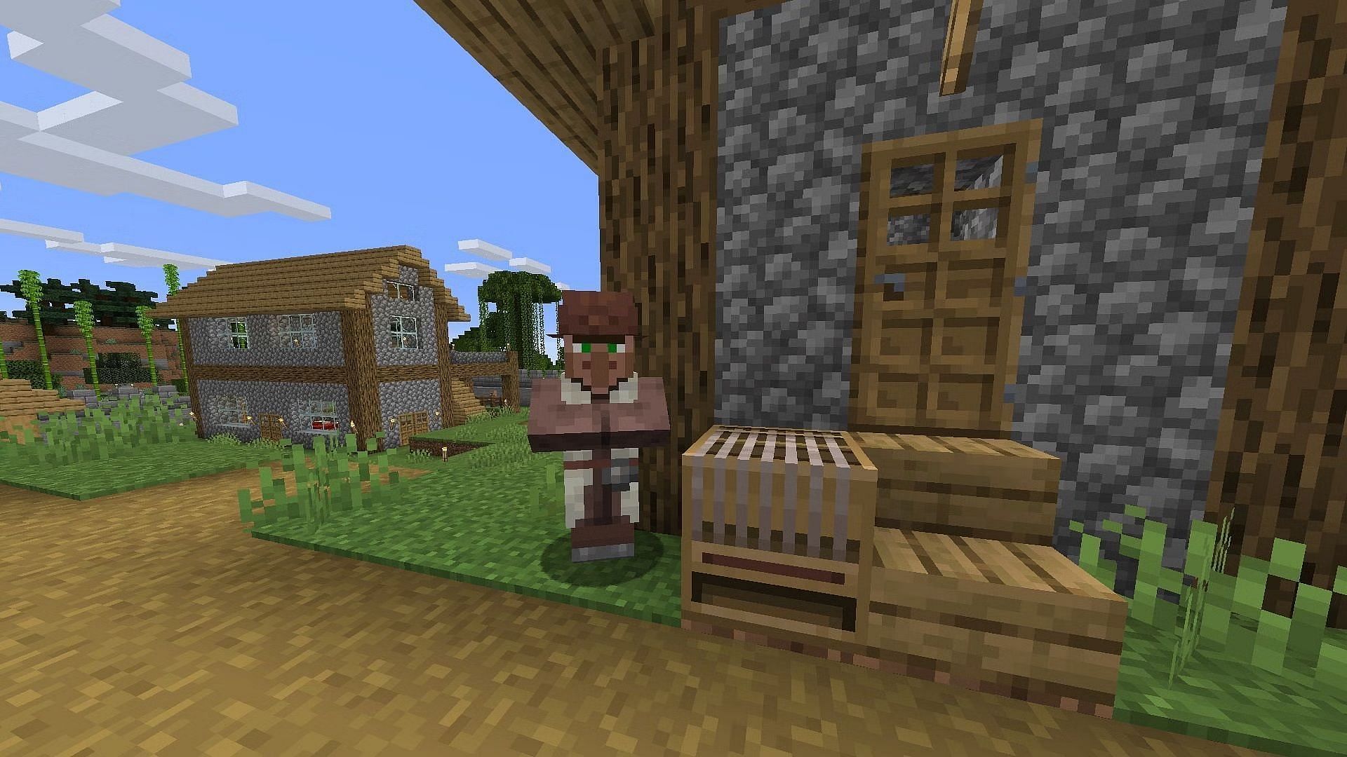 Shepherds don&rsquo;t tend sheep in Minecraft, but they do work with wool (Image via Mojang)