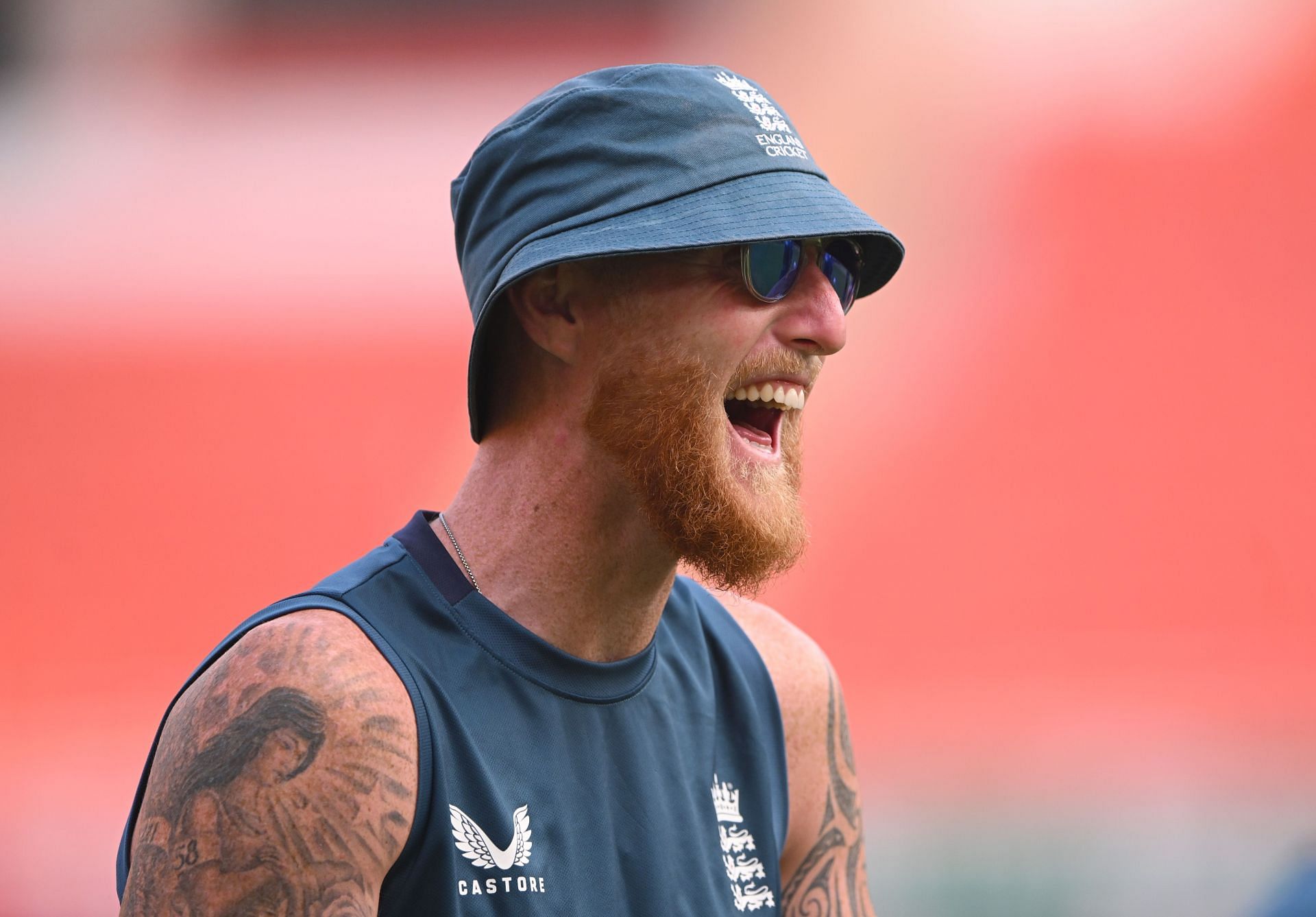 Ben Stokes during a training session in Hyderabad