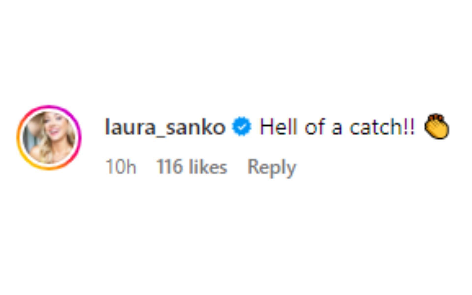 Laura Sanko&#039;s reaction to the photo [Image courtesy: @joerogan - Instagram]