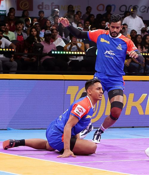 Rahul Sethpal executed three Super tackles against Titans. (Credits: PKL)