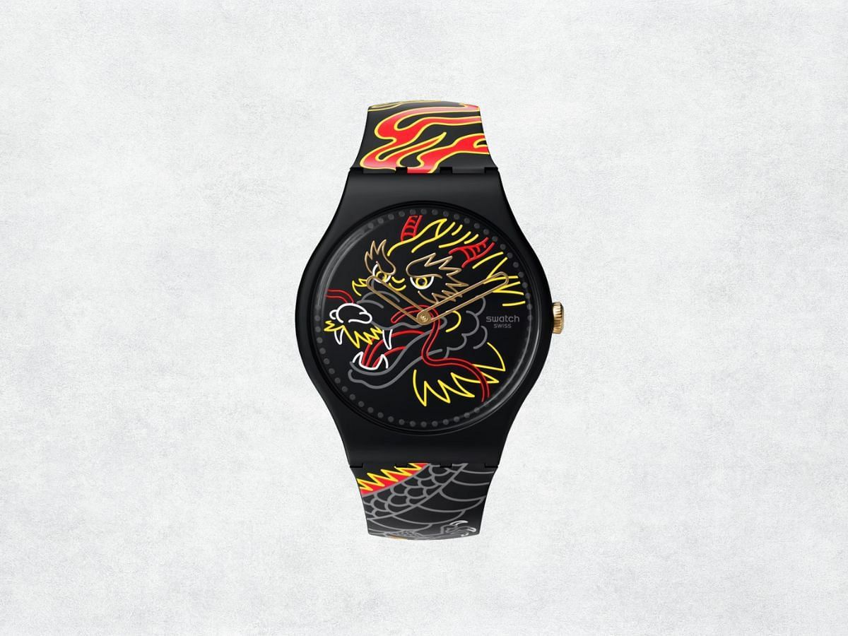The Swatch dragon in the wind (Image via Swatch)