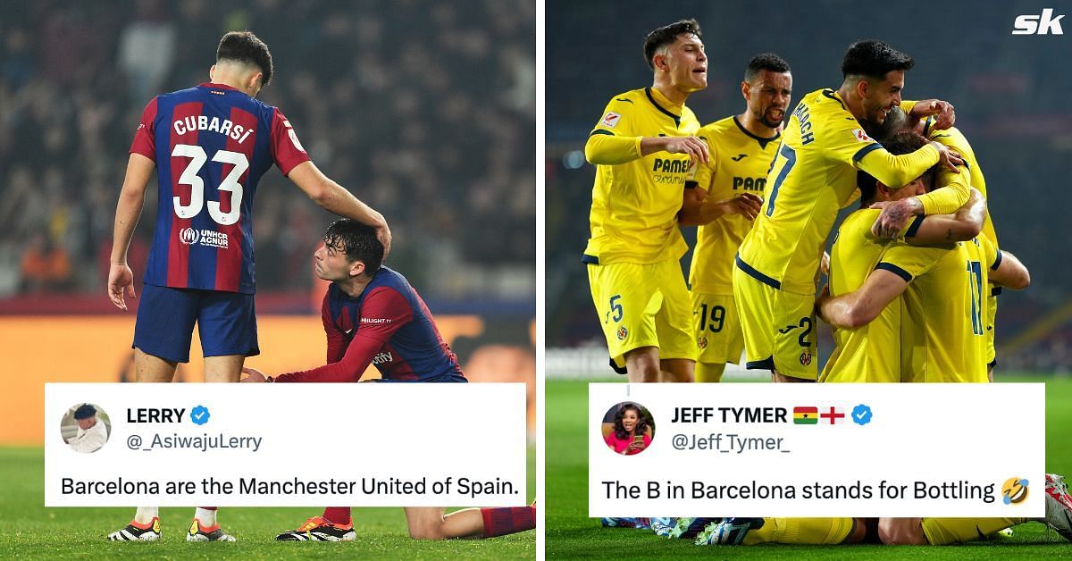 Twitter explodes as Barcelona concede twice after 100th minute to lose 5-3