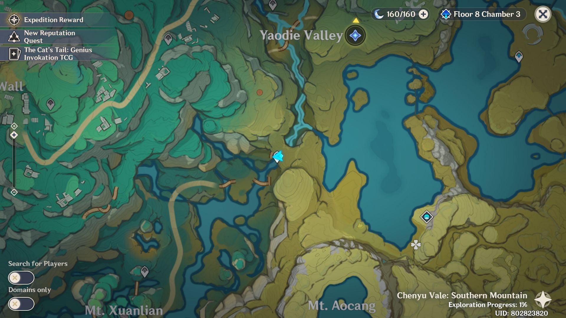 Waypoint south of Yaodie Valley (Image via HoYoverse)