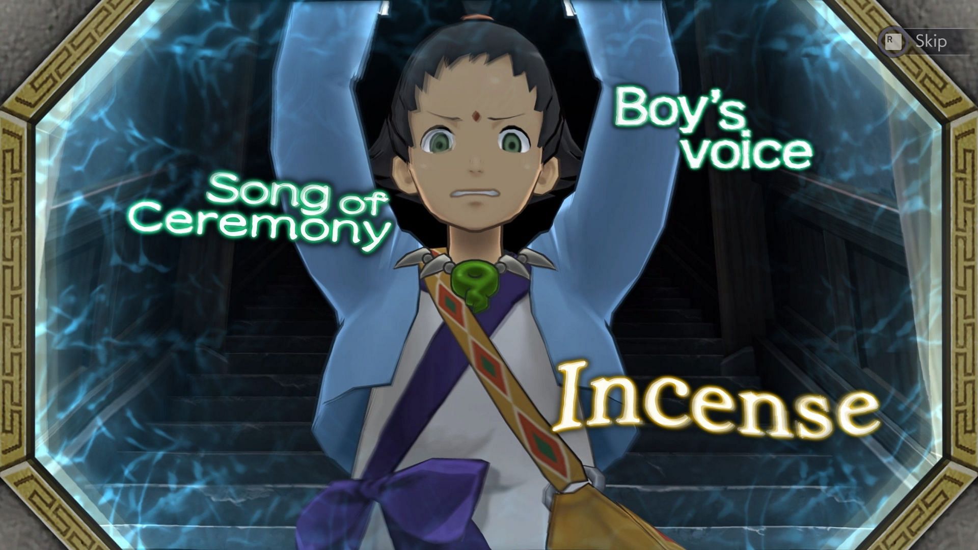 The Seance mechanic is perhaps the most interesting element among all three games (Screenshot from Apollo Justice Ace Attorney Trilogy)